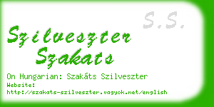 szilveszter szakats business card